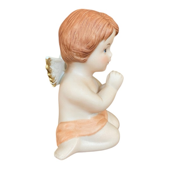 Vintage porcelain figurine Praying Cherub by HJ&G - Picture 5 of 6